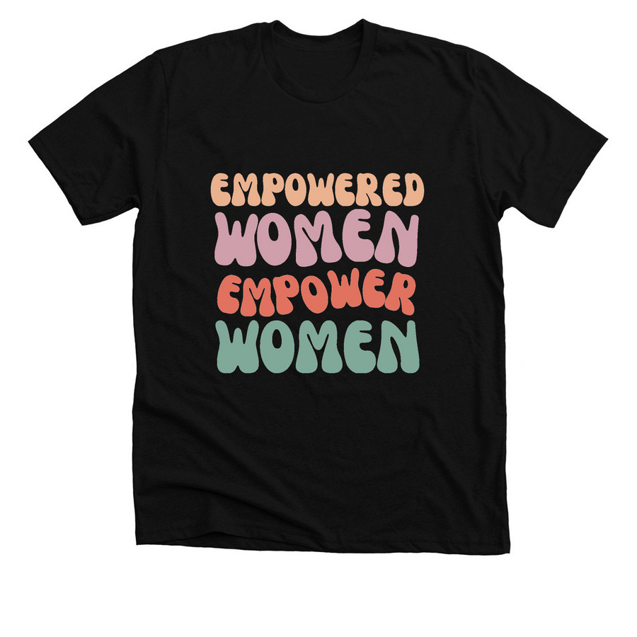EMPOWERED WOMEN, a Solid Black Blend Premium Unisex Tee