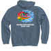 SRD "Fish Splash & River" Shirt & Sweatshirt, a Indigo Pullover Hoodie (back-view)