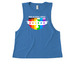PFS - White Logo, a Azure Blue Allmade Eco Triblend Women?s Muscle Tank