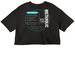 Cropped cotton tee&nbsp;, a Black Women?s Cropped Cotton Tee (back-view)