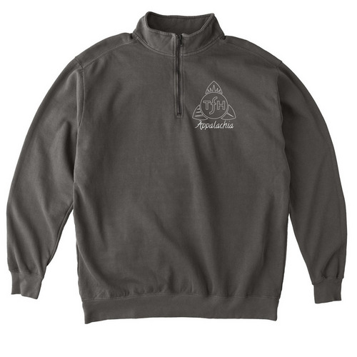 TFH Appalachia Sweatshirt, a Pepper Comfort Colors Quarter Zip Pullover