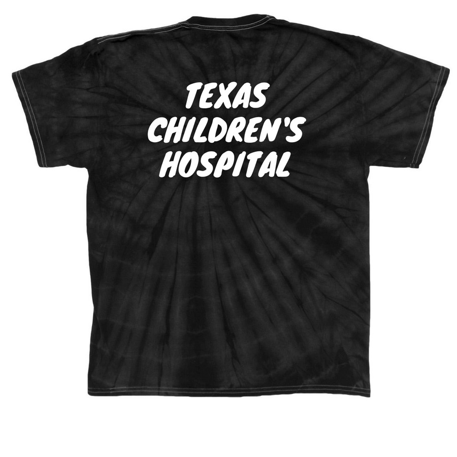 TCH TIE DYE, a Black Classic Tie Dye Tee (back-view)