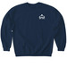 Library Logo, a Navy Softstyle Crewneck Sweatshirt
