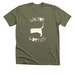 Wag More, Worry Less, a Heather Olive Premium Unisex Tee