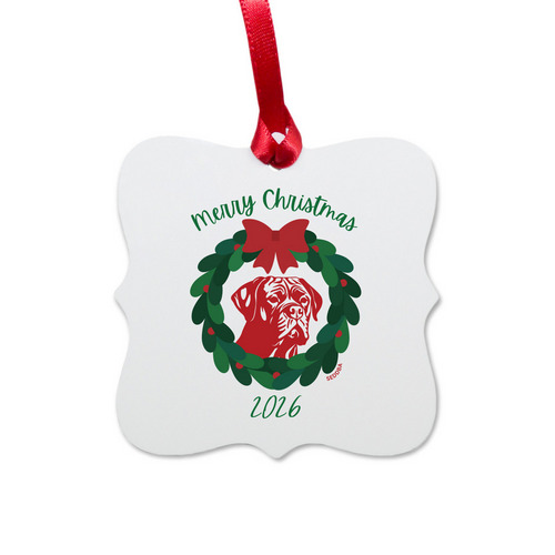 DDB 2026 Christmas Ornament, a White Aluminum Square Ornament