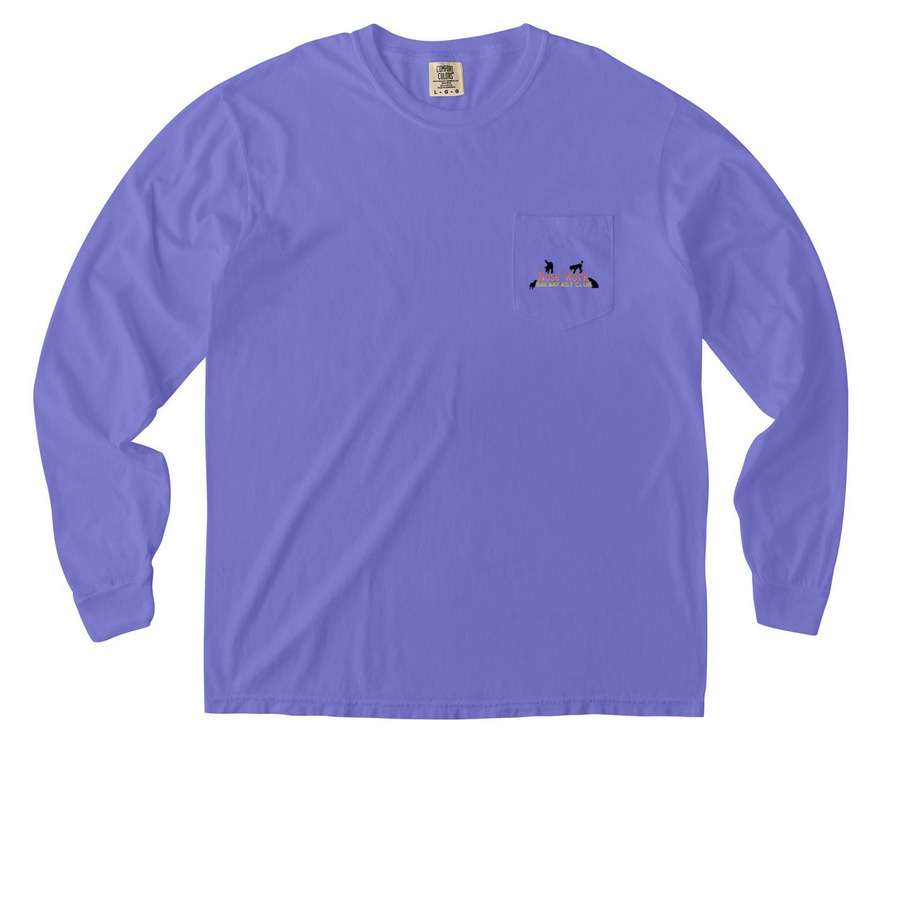 NWBC long sleeved shirt, a Violet Comfort Colors Long Sleeve Pocket Tee