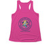 Support our Falmouth Runners, a Neon Pink Women's Performance Tank (back-view)