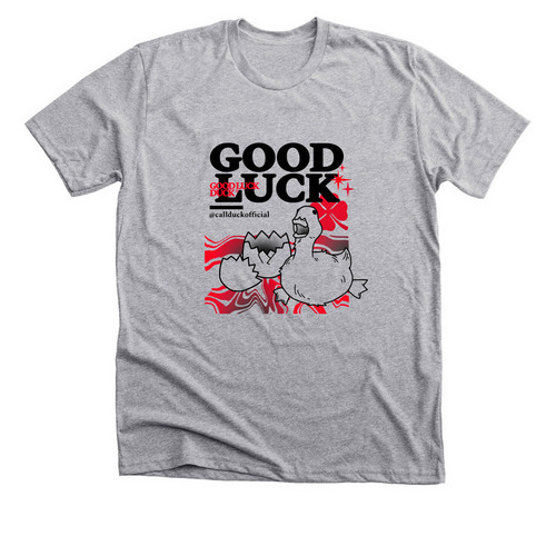 Good Luck Duck, a Athletic Heather Premium Unisex Tee