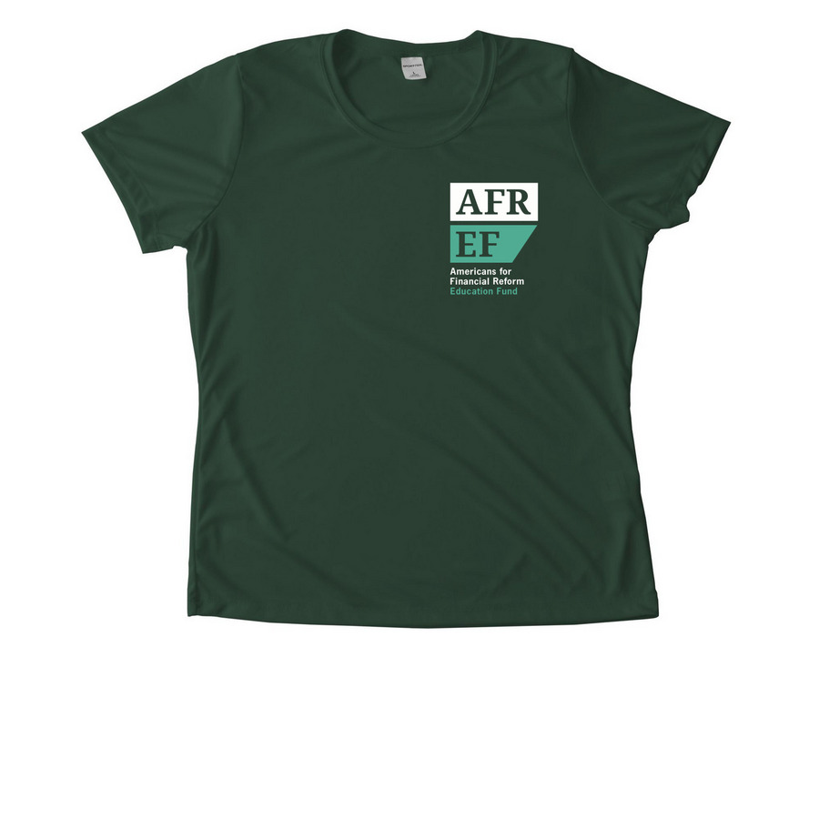 AFREF Logo Activewear 2, Dark, a Forest Green Women's Performance Tee