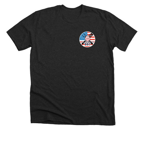 All American BBQ SJB, a Dark Grey Heather Premium Unisex Tee