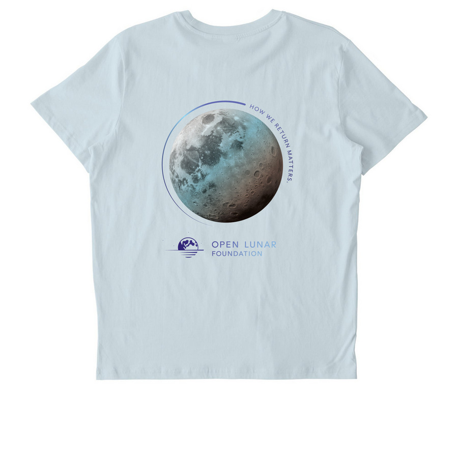 Humanity is Returning - Light Shirts, a Blue Ice Stanley/Stella Unisex Crafter Tee (back-view)