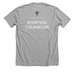 ACC ADOPTION COUNSELOR- COLOR LOGO, a Athletic Heather Premium Unisex Tee (back-view)