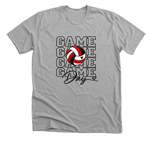 GAME DAY <3, a Athletic Heather Premium Unisex Tee