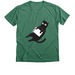 Black Cat Reads Unisex Tee (adult & youth), a Heather Grass Green Premium V-Neck Tee
