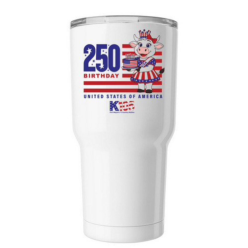 USA's 250th Tumbler, a White Insulated Tumbler