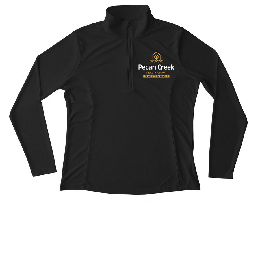 Catt's Favorite Zip Pull-Over, a Black Women's Performance Quarter Zip Pullover