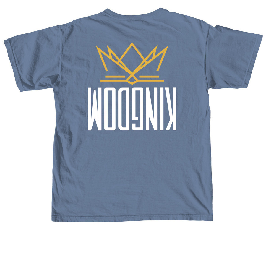 Upside Down Kingdom TEE/LONG SLEEVE 2026, a Blue Jean Comfort Colors Unisex Tee (back-view)