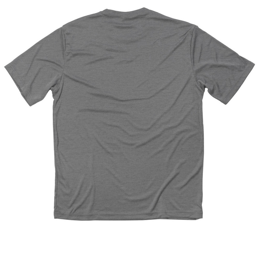 Chuck?s PB bar & grill shirt&nbsp;, a Grey Concrete Heather Classic Performance Tee (back-view)