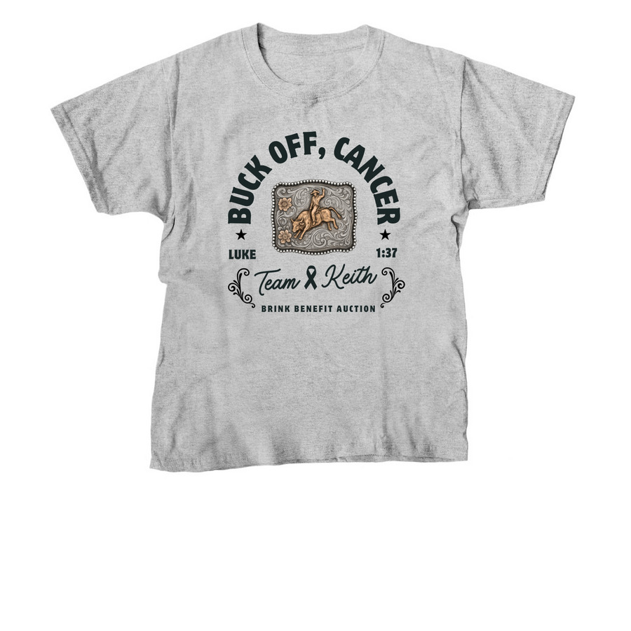Buck Off Cancer - Buckle Shirt&nbsp;, a Sport Grey Youth Unisex Tee