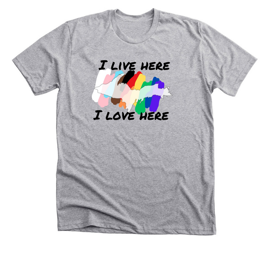 Full Color UP Pride, a Athletic Heather Premium Unisex Tee