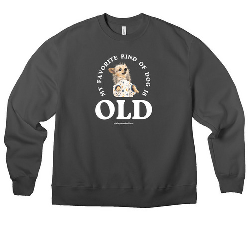My Favorite Kind of Dog is Dusty, a Asphalt Premium Heavyweight Crewneck Sweatshirt