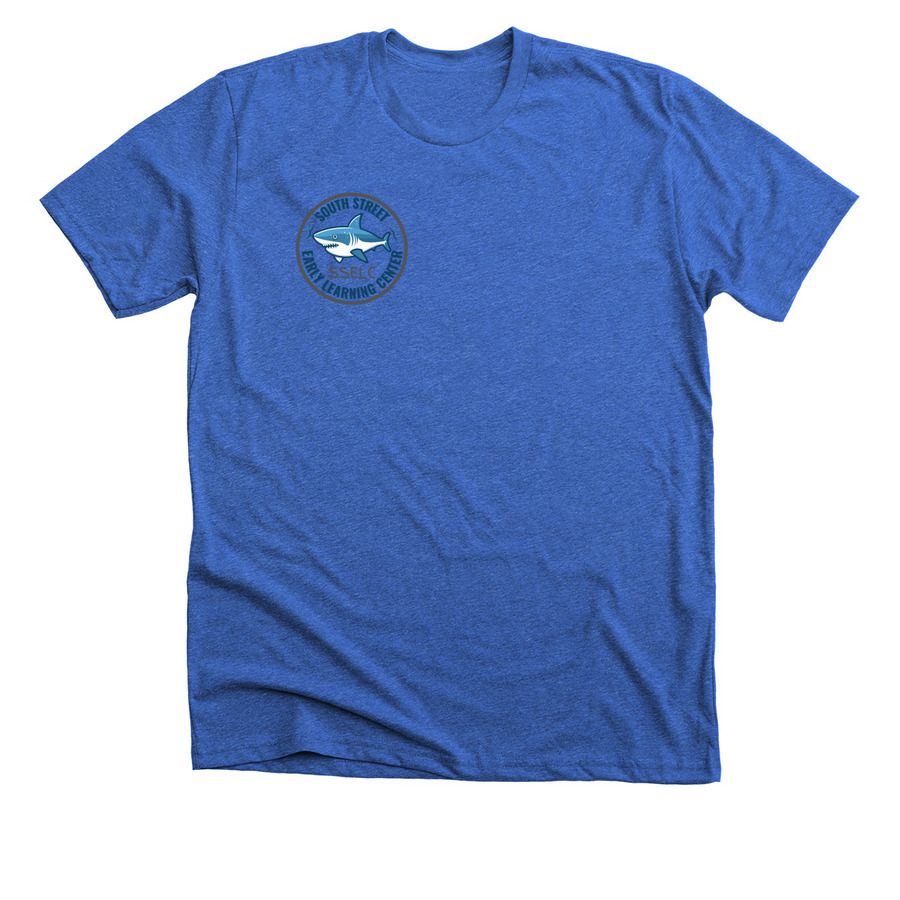 SSELC SHARK SWAG!, a Heather True Royal Premium Unisex Tee