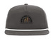 Full color logo, a Charcoal/ White Printed Umpqua Snapback Cap