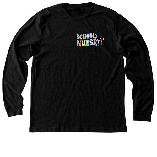 School Nurse SHN, a Black Heather Premium Long Sleeve Tee