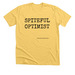 Spiteful Optimist, a Heather Yellow Gold Premium Unisex Tee