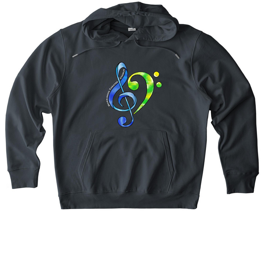 Morrisson Theatre Chorus color hoodie, a India Ink Grey Stanley/Stella Unisex Cruiser 2.0 Pullover Hoodie