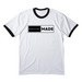 Miraculously|Made, a White/ Jet Black Cotton Ringer Tee