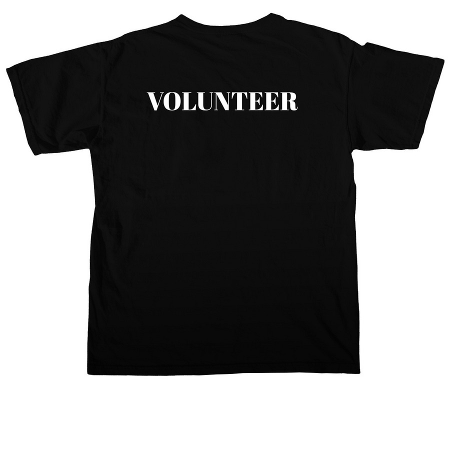 Volunteer&nbsp;, a Black Comfort Colors Unisex Tee (back-view)