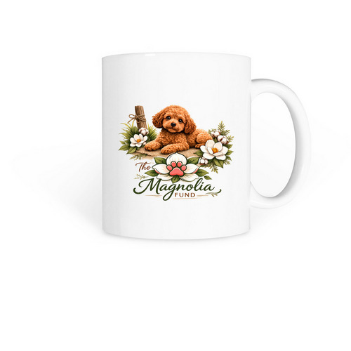 The Magnolia Fund Coffee Cup, a White Coffee Mug