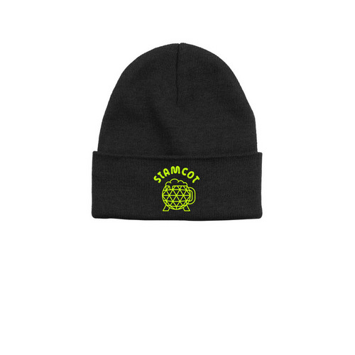 Neon Lime Logo Beanie, a Black Printed Base Camp Beanie