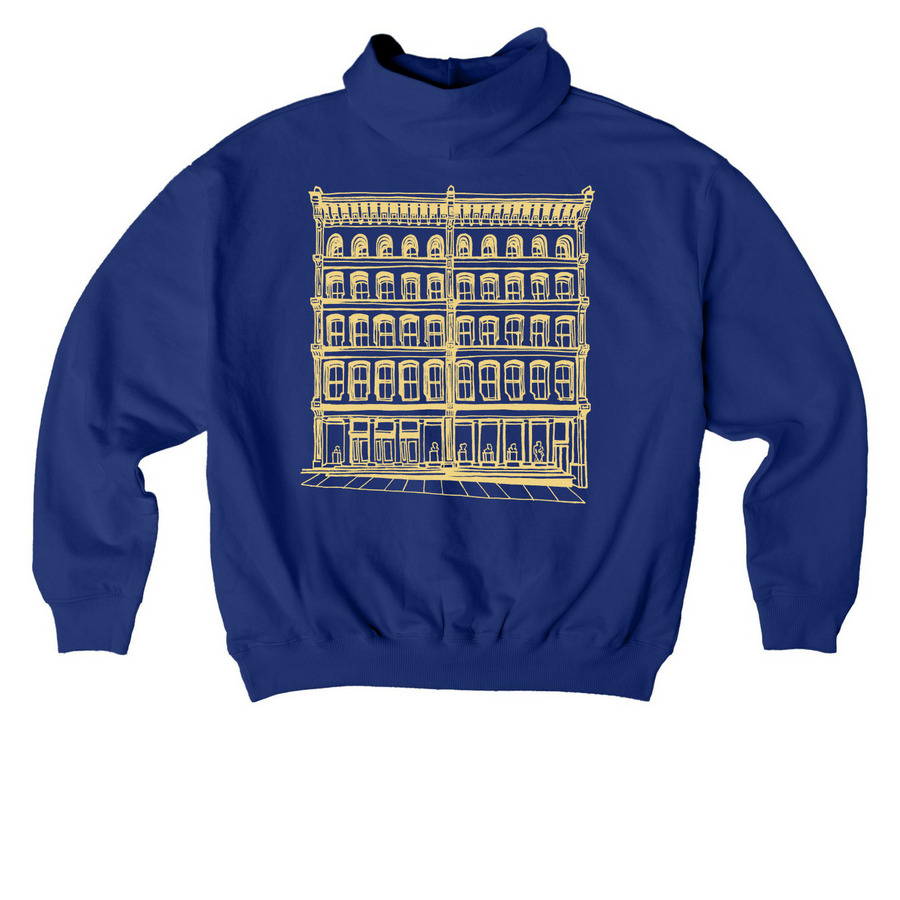 Spring Academy Hoodie / yellow&nbsp;, a Worker Blue Stanley/Stella Cooper Dry Pullover Hoodie (back-view)