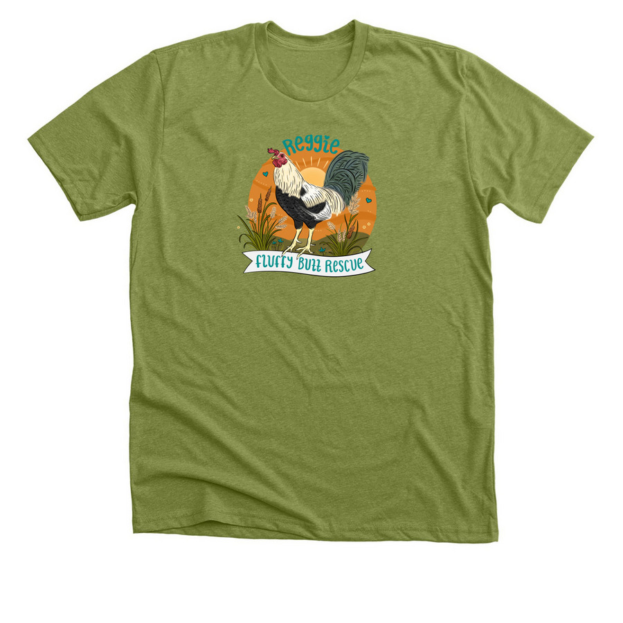 Reggie, a Heather Green Premium Unisex Tee