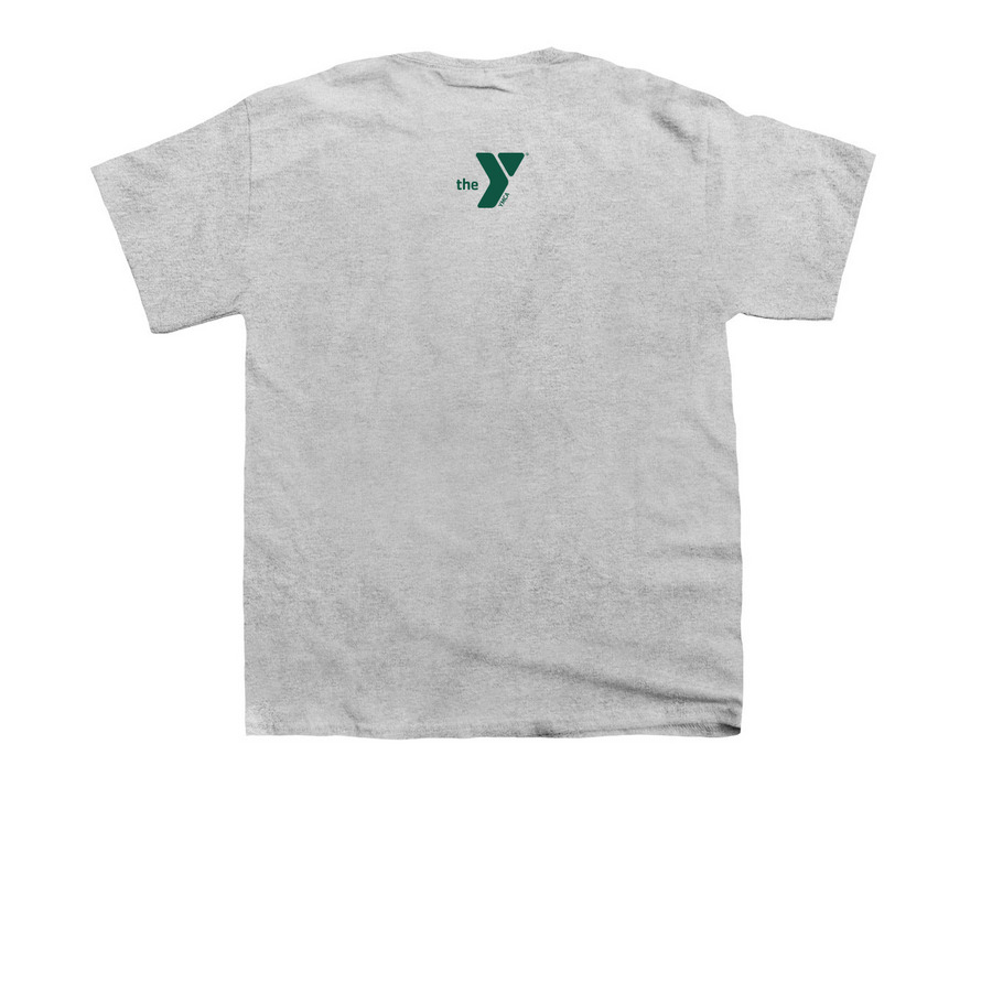 Camp Becket (Green Print), a Sport Grey Youth Unisex Tee (back-view)