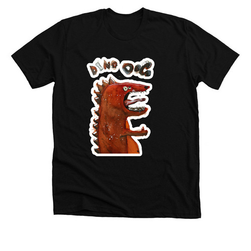 Dino Dog, a Solid Black Blend Premium Unisex Tee