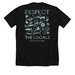 Florida - Respect the Locals, a Solid Black Blend Premium Unisex Tee (back-view)
