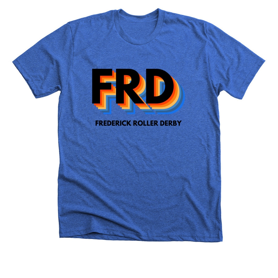 Frederick Roller Derby, a Heather True Royal Premium Unisex Tee