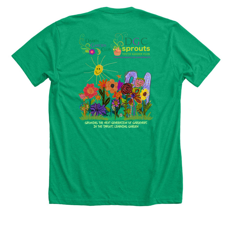 DGC Sprouts Wear, a Heather Kelly Premium Unisex Tee (back-view)