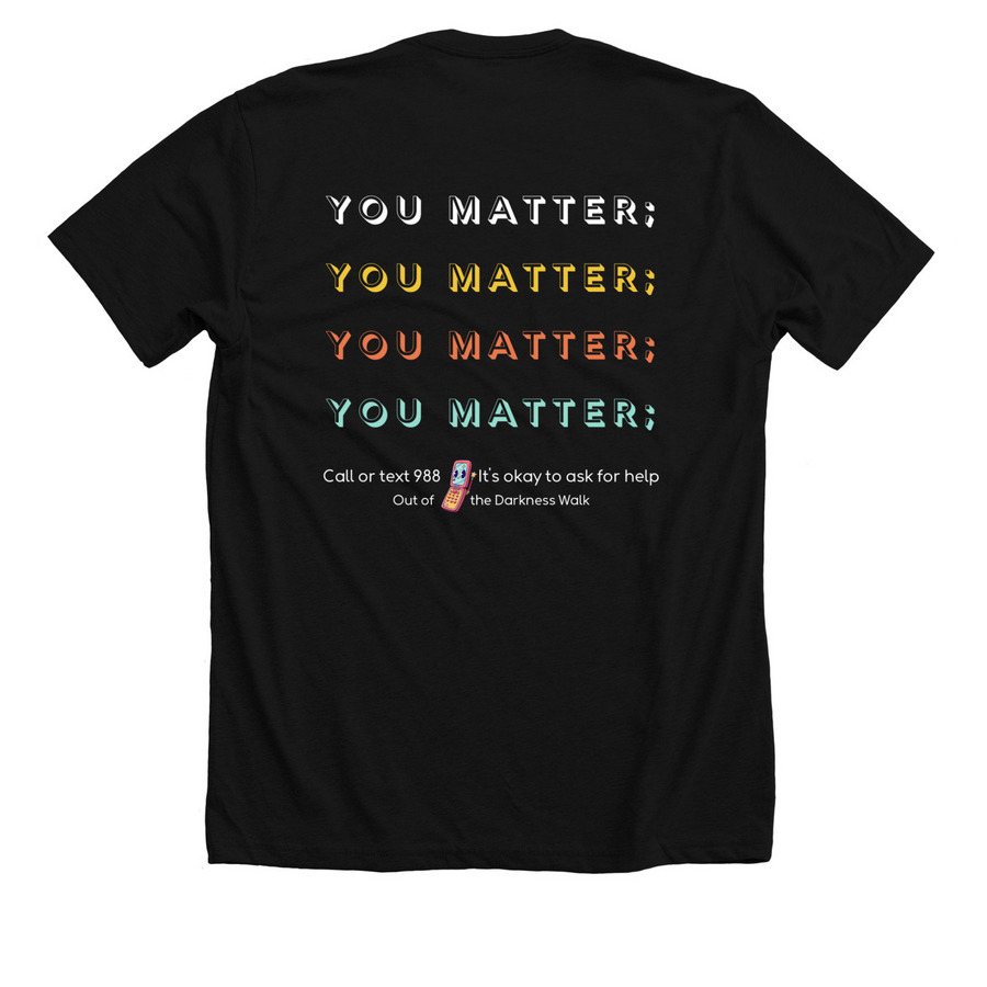 988- End the Stigma, a Solid Black Blend Premium Unisex Tee (back-view)