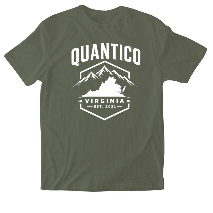 Quantico T Shirts, a Military Green Softstyle Cotton Tee