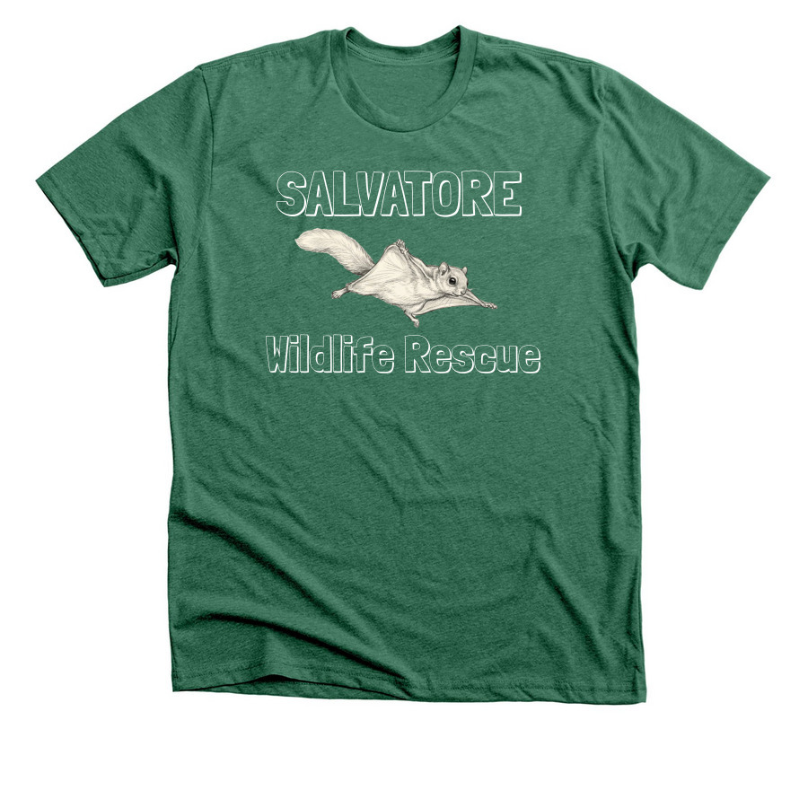 Flying Squirrel, a Heather Grass Green Premium Unisex Tee