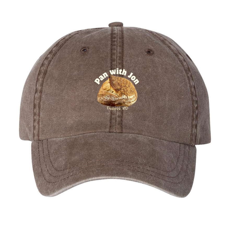 Pan with Jon, a Brown Printed Pigment Dye Baseball Cap