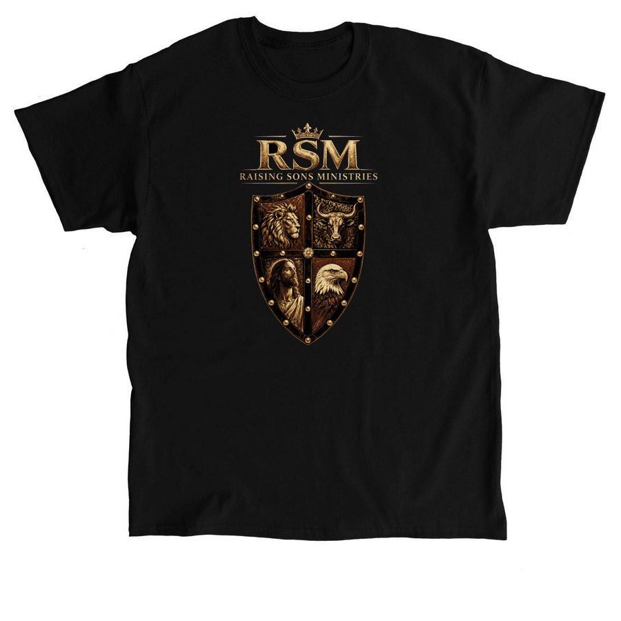 The Crest Tee | Raising Sons Ministries, a Black Classic Unisex Tee