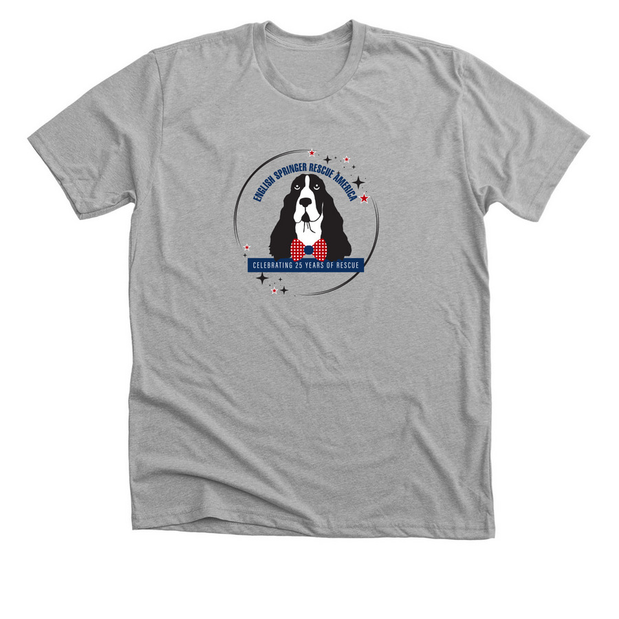 25 Years of Rescue, a Athletic Heather Premium Unisex Tee