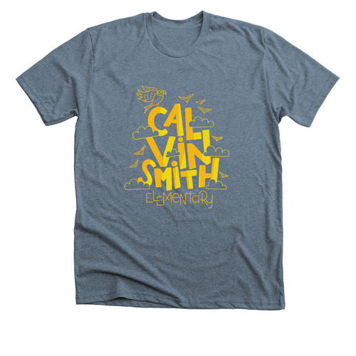 GOLD Calvin Smith PTA '23-24&nbsp;, a Heather Slate Premium Unisex Tee