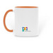 Lets Dream Boldly Mug, a Orange Two-Tone Ceramic Mug (back-view)