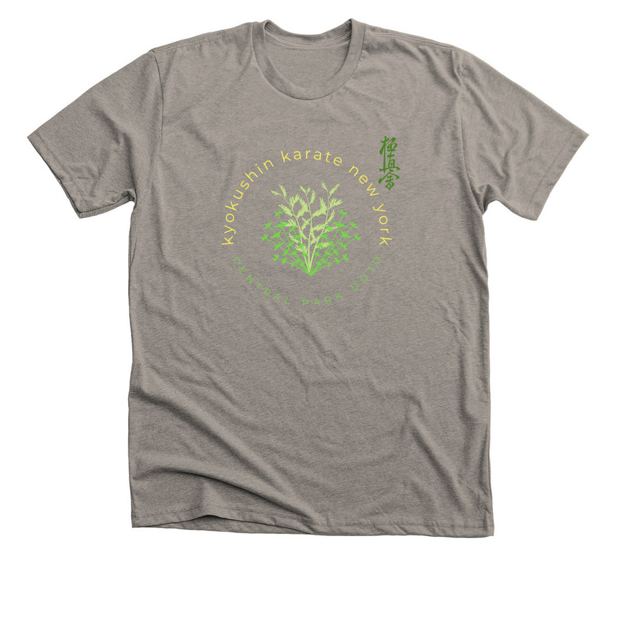 Kyokushin NY Central Park Dojo, a Heather Stone Premium Unisex Tee